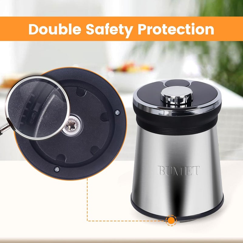 BUMET 16 cup steel bowl 850W Electric Food Processor,LED timer. 3-Tiered 6 Cutting Edges blade for mincing, chopping,Ideal as meat grinder,fresh vegetables chopper,pet food process in kitchen. - Image 5